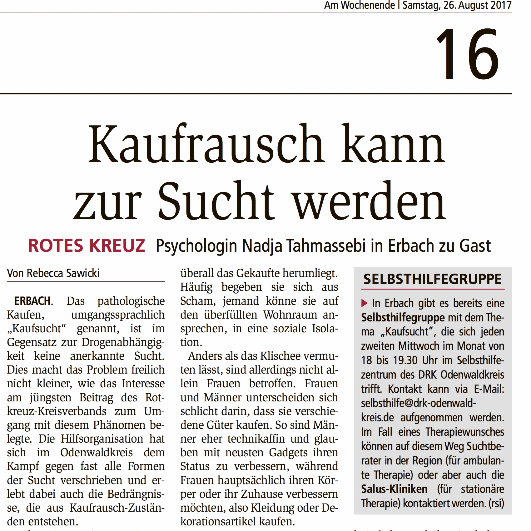 Screenshot des Echo-Beitrags von Nadja Tahmassebi